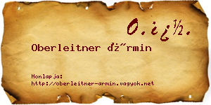 Oberleitner Ármin névjegykártya